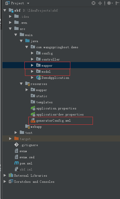 SpringBoot中用maven的generate插件生成MyBatis相关文件