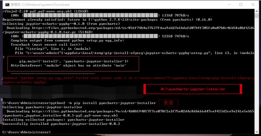 基于Python安装pyecharts所遇的问题及解决方法