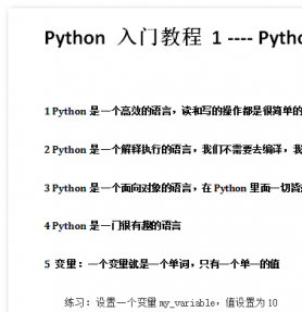Python 入门教程 中文WORD版